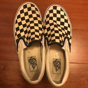 Vans checkers slip ons